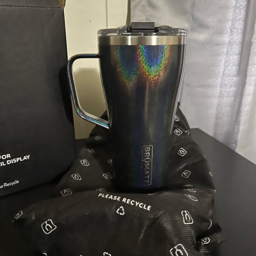 New Brumate 22oz glitter charcoal toddy